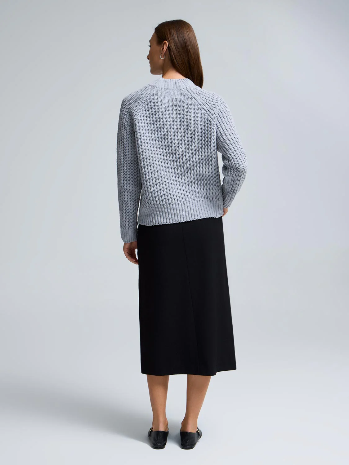 Mock Neck Shaker Stitch Sweater - Image 2