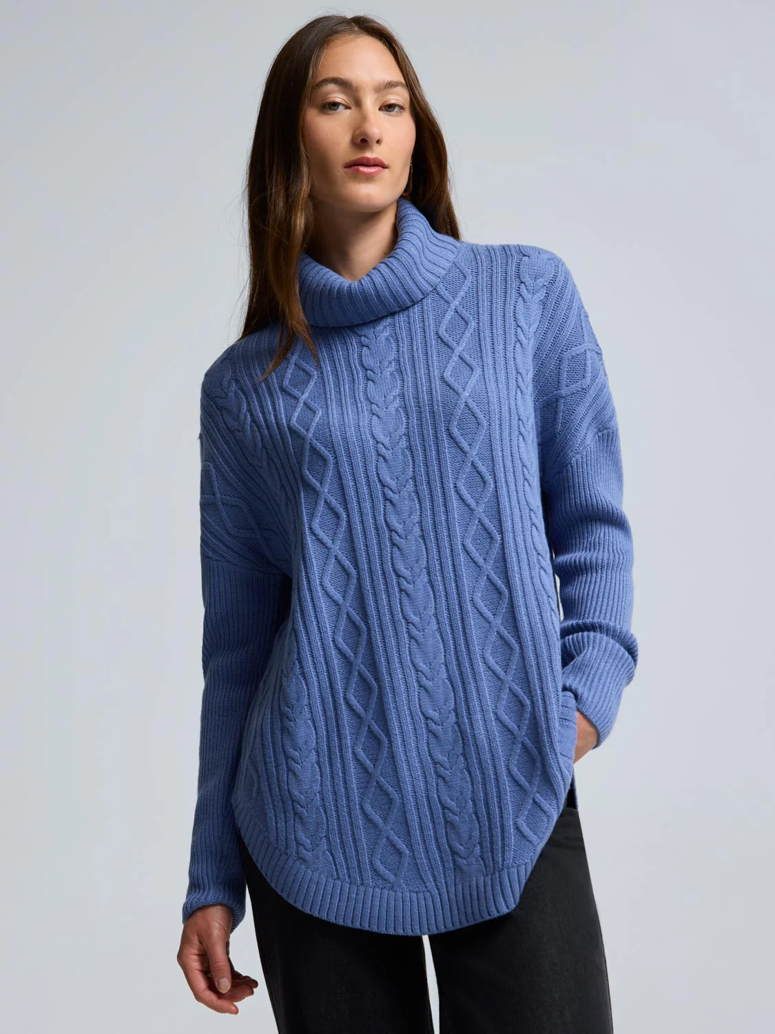Cable Knit Turtleneck Sweater - Image 10