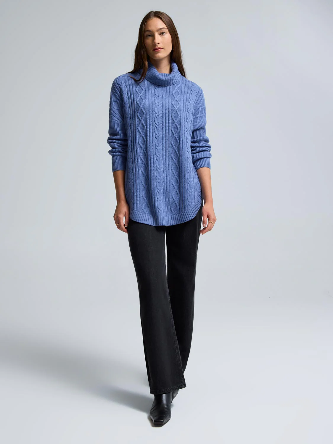 Cable Knit Turtleneck Sweater - Image 11