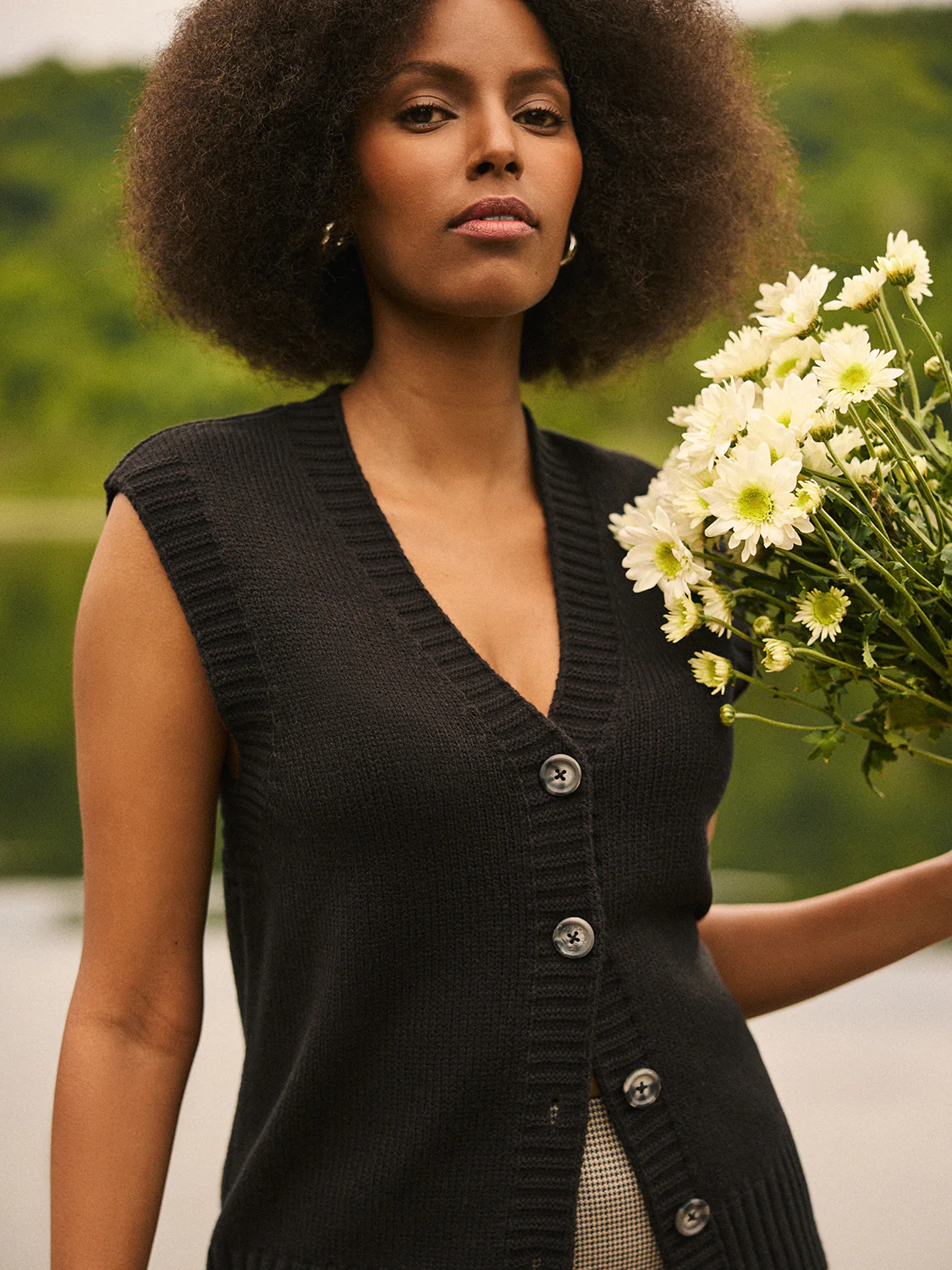 Wool Button-Front Sweater Vest - Image 3