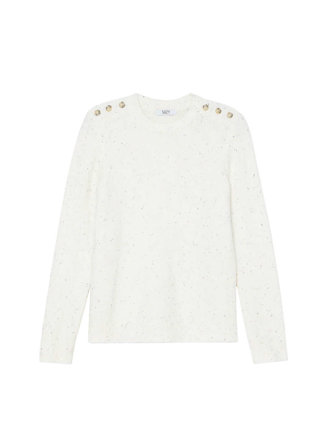 Crew Neck Sweater With Button Details - Image 12