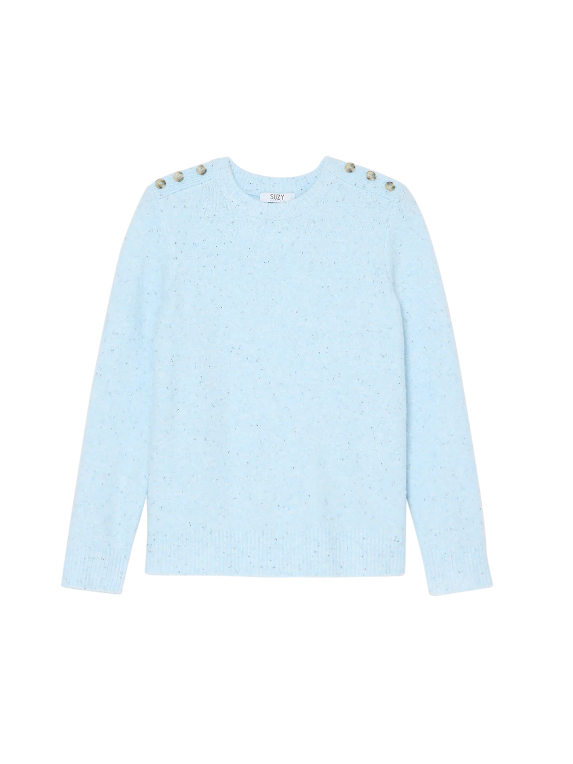 Crew Neck Sweater With Button Details - Image 4