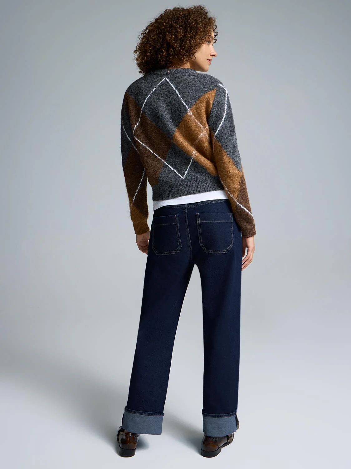 Argyle V-Neck Sweater - Image 4