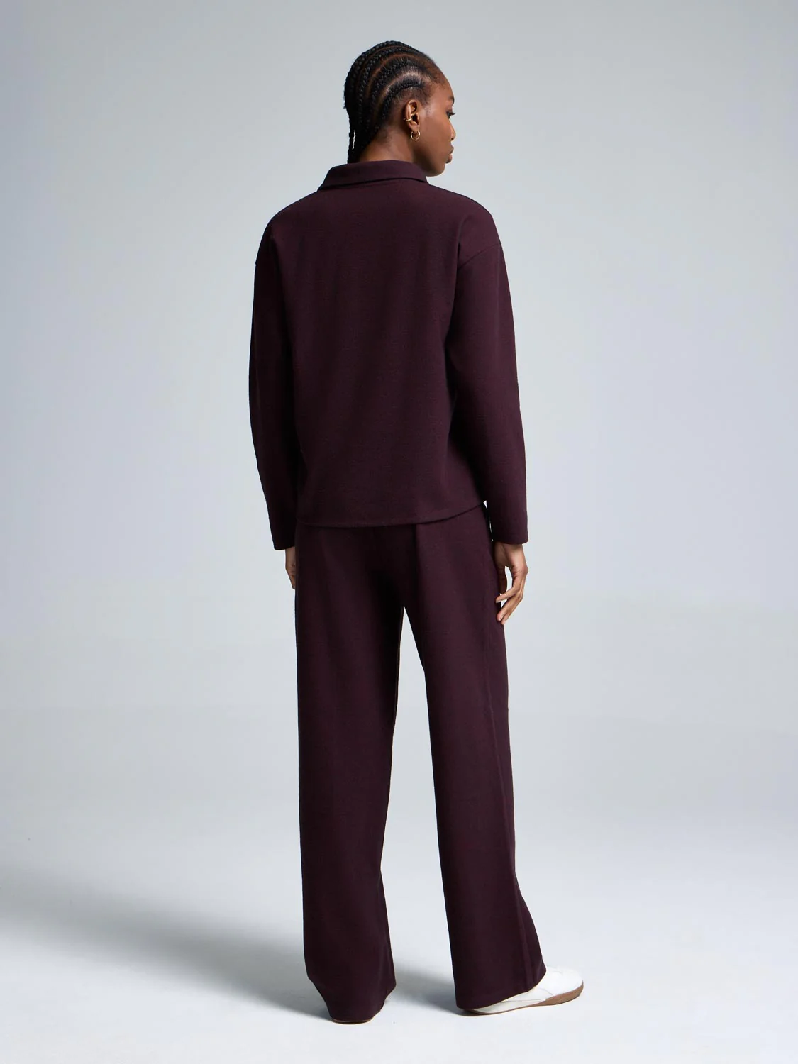 Johnny Collar Ribbed Cotton-Blend Top - Image 4