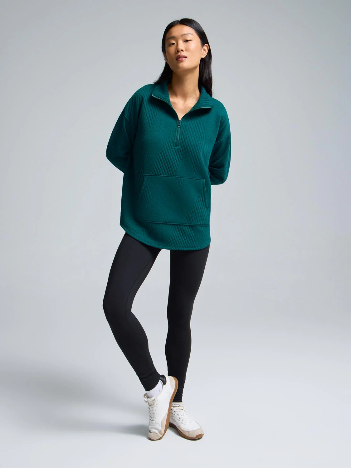 Half-Zip Quilted Sweatshirt - Image 3