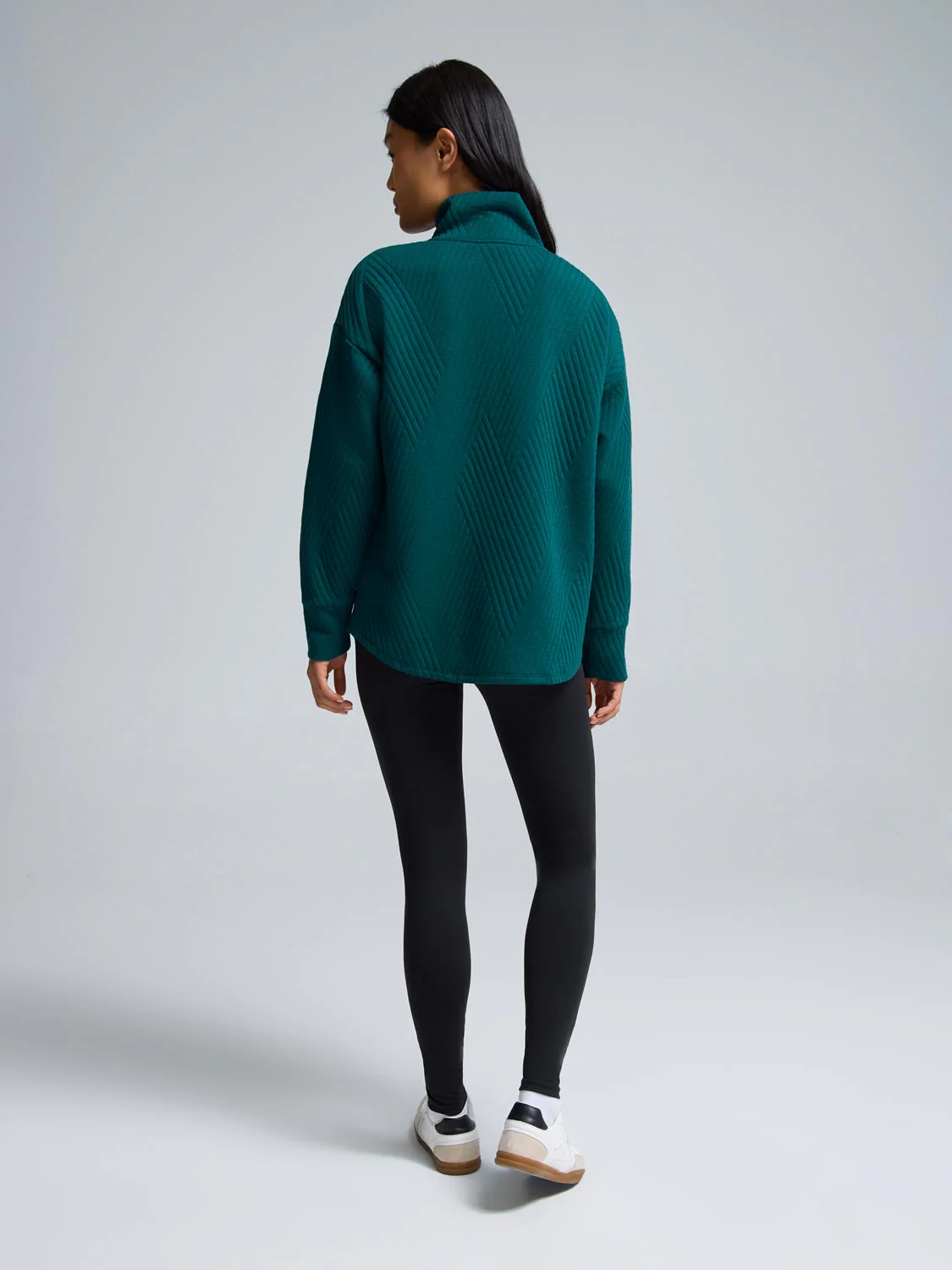 Half-Zip Quilted Sweatshirt - Image 4