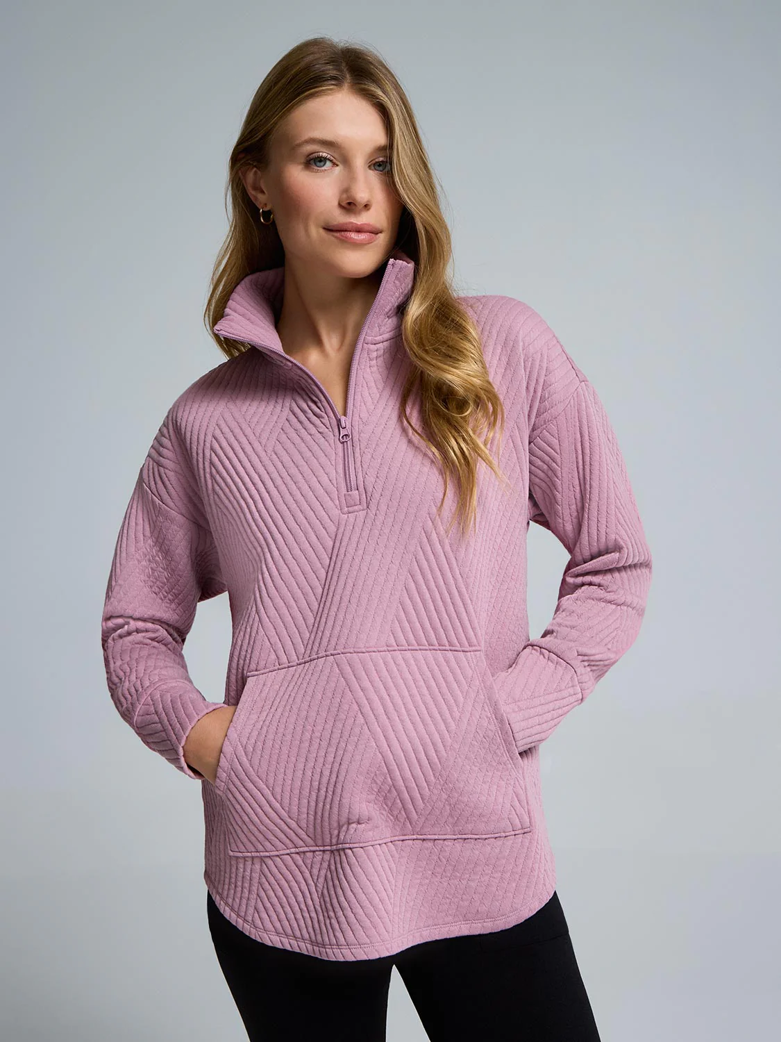 Half-Zip Quilted Sweatshirt - Image 5