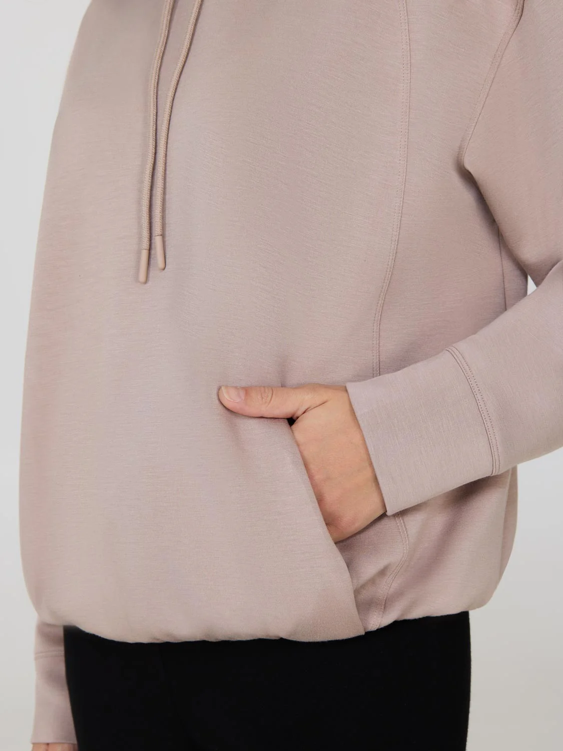 Bubble Hem Cloud Fleece Hoodie - Image 2