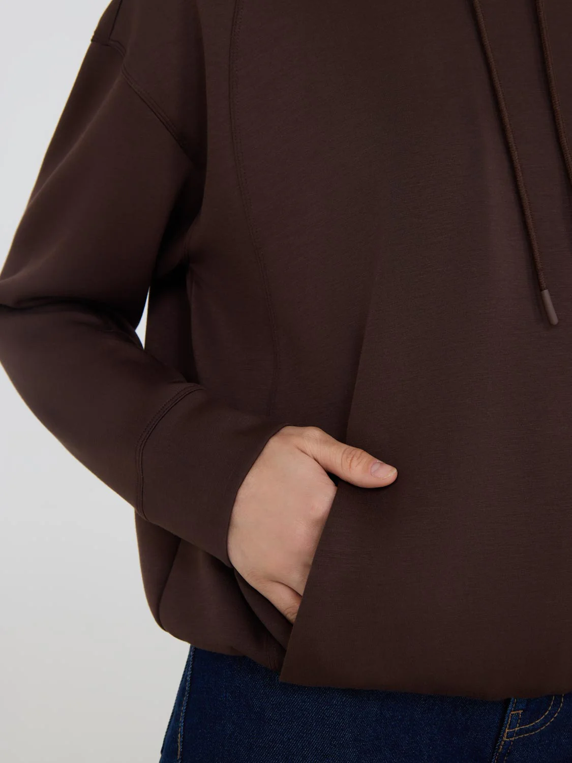 Bubble Hem Cloud Fleece Hoodie - Image 6