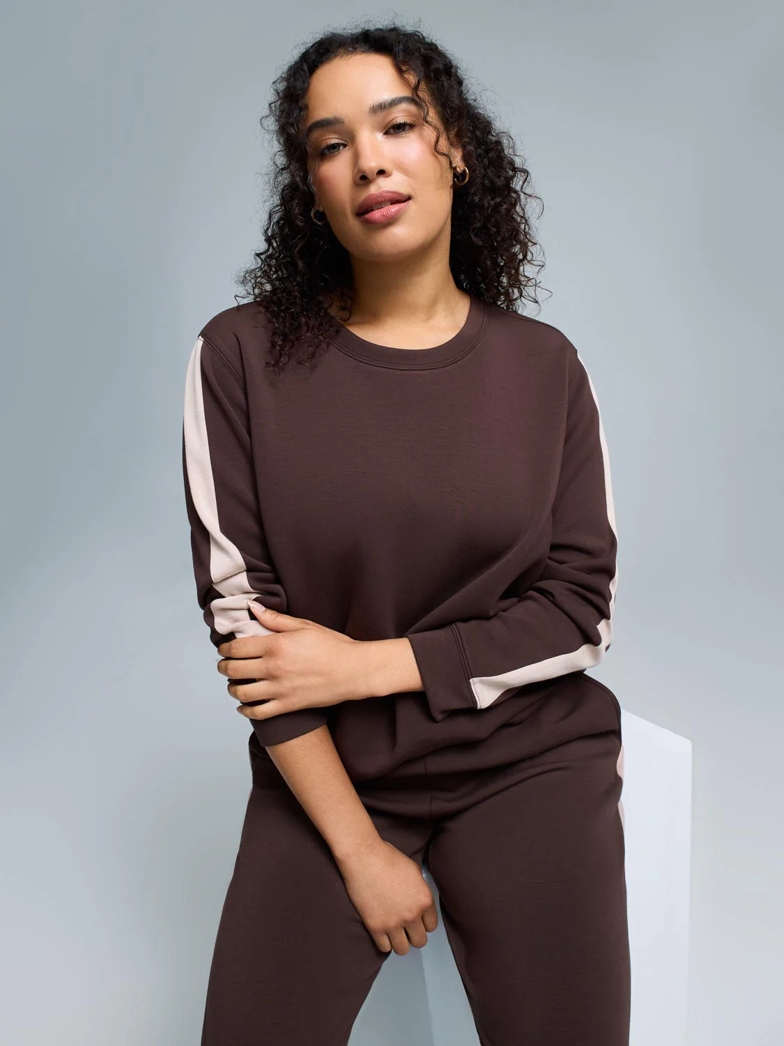 Cloud Fleece Contrast Stripe Sweatshirt