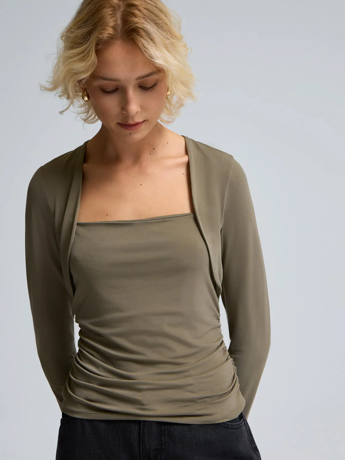 Square Neck Bolero Top - Image 2