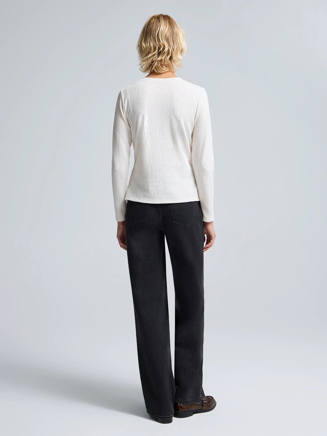 Asymmetrical Textured Cardigan - Image 3