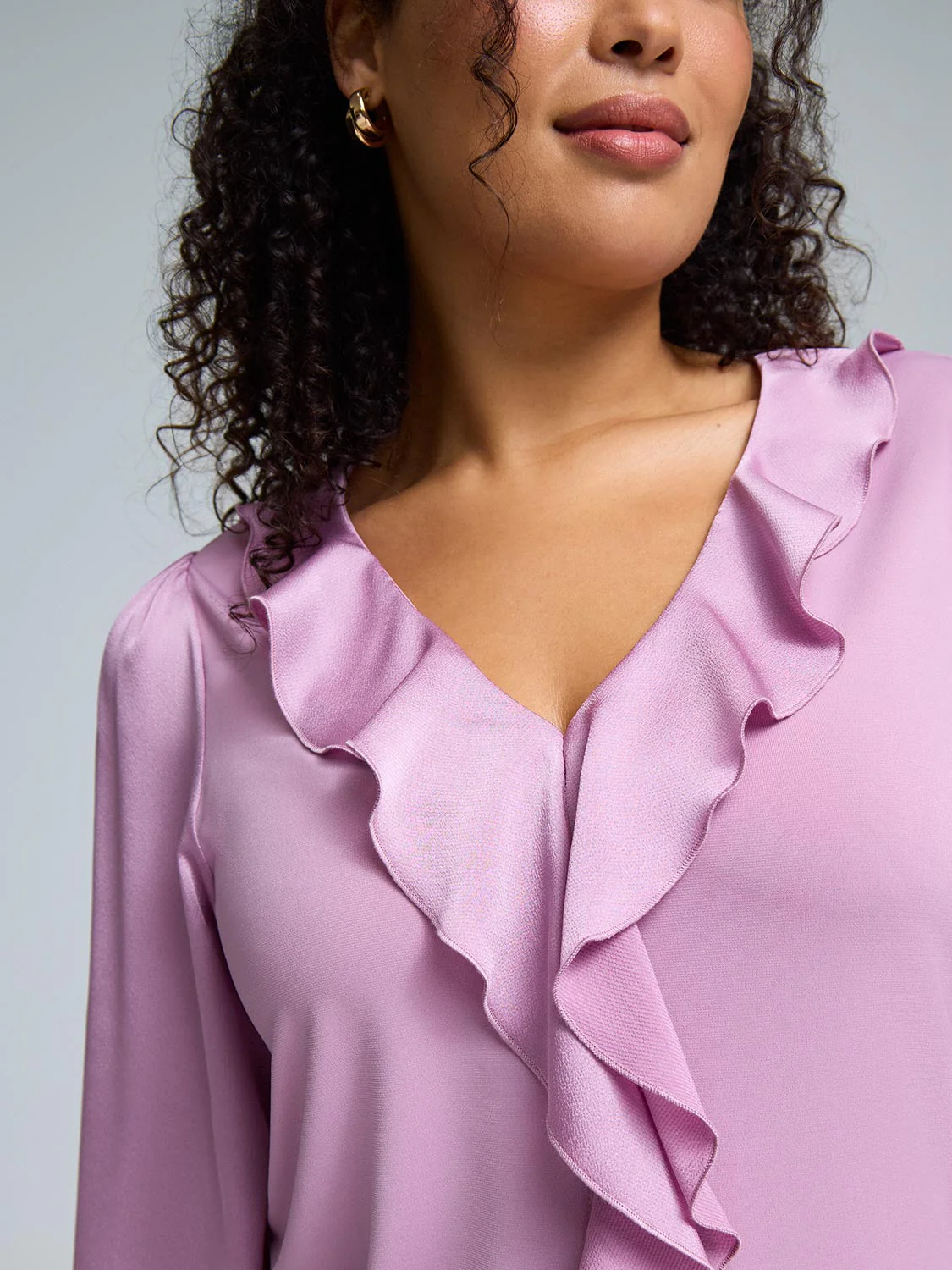 Ruffle V-Neck Top - Image 2