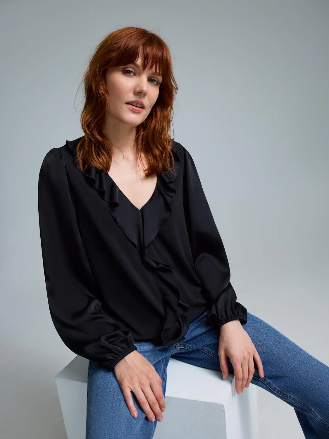 Ruffle V-Neck Top - Image 7