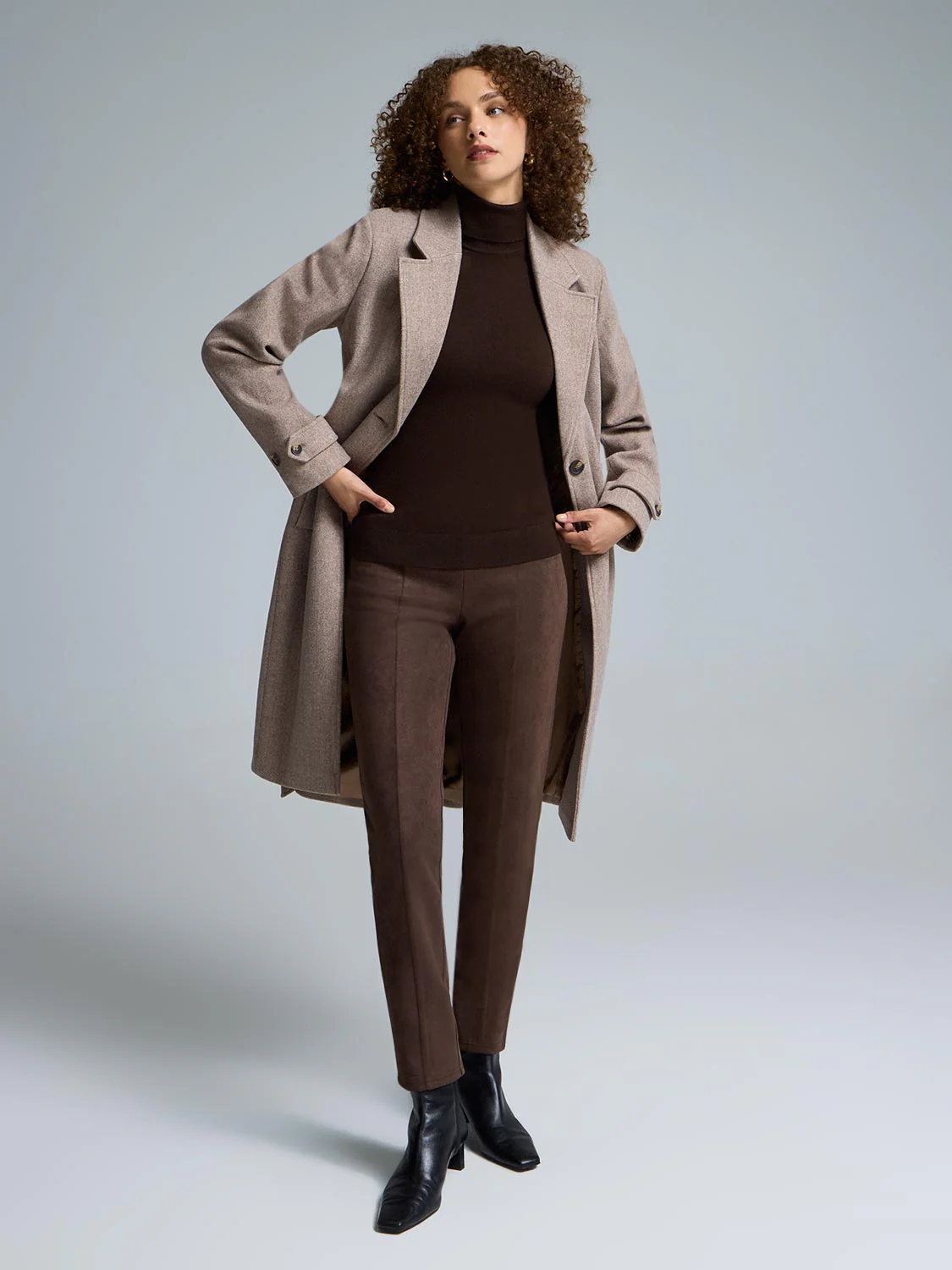 Faux Suede Skinny Leg Pants - Image 2
