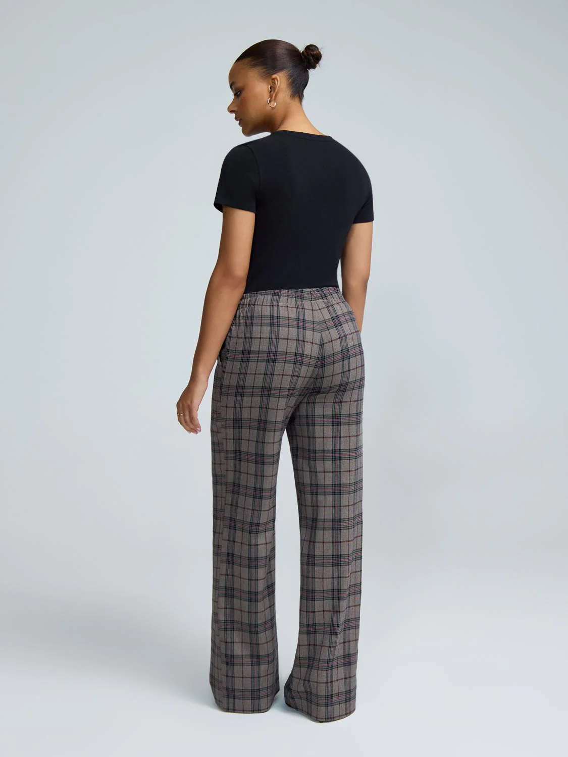 Plaid Wide-Leg Pants - Image 4