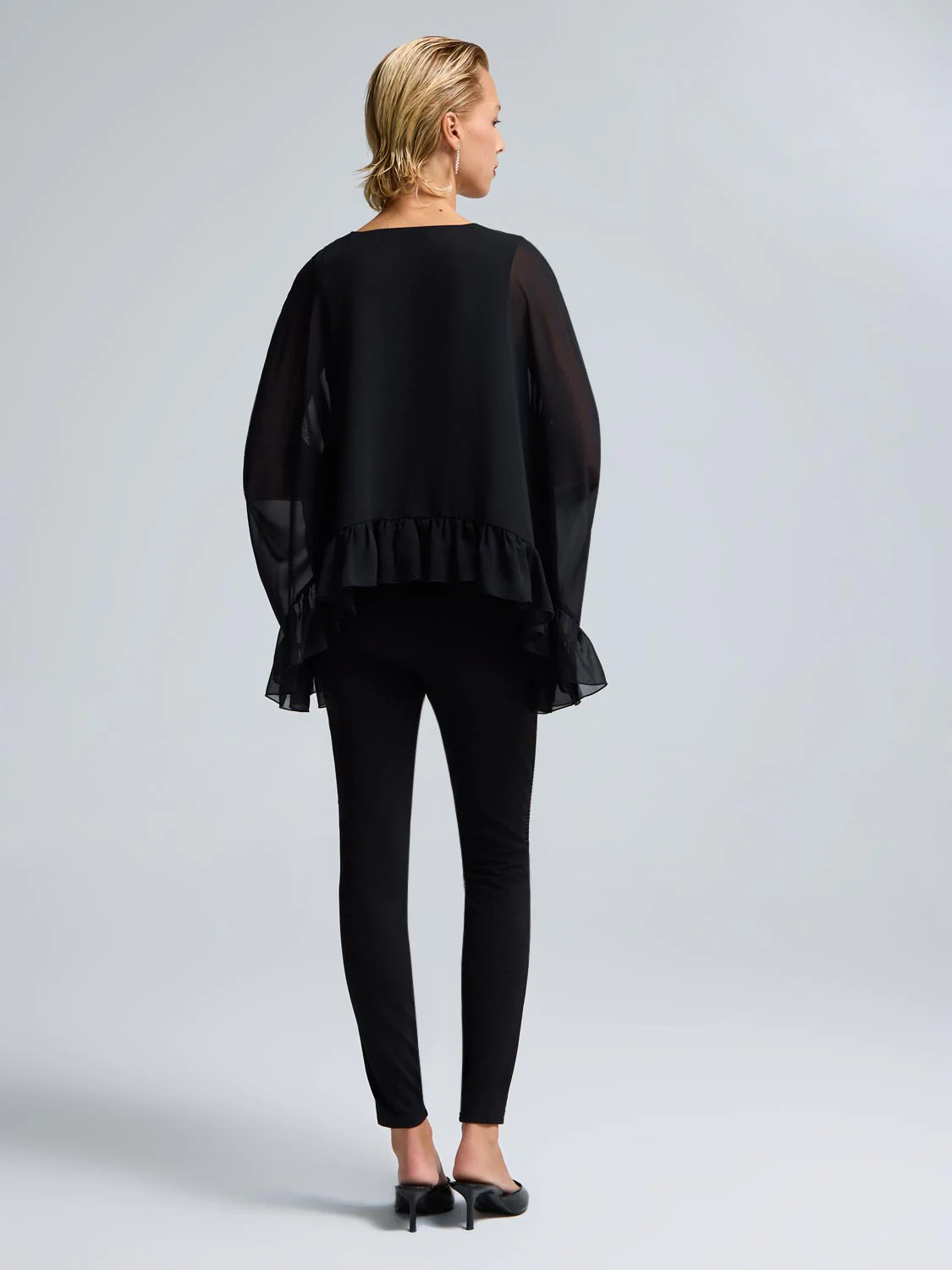 Rhinestone Trim Velour Skinny Pants - Image 5