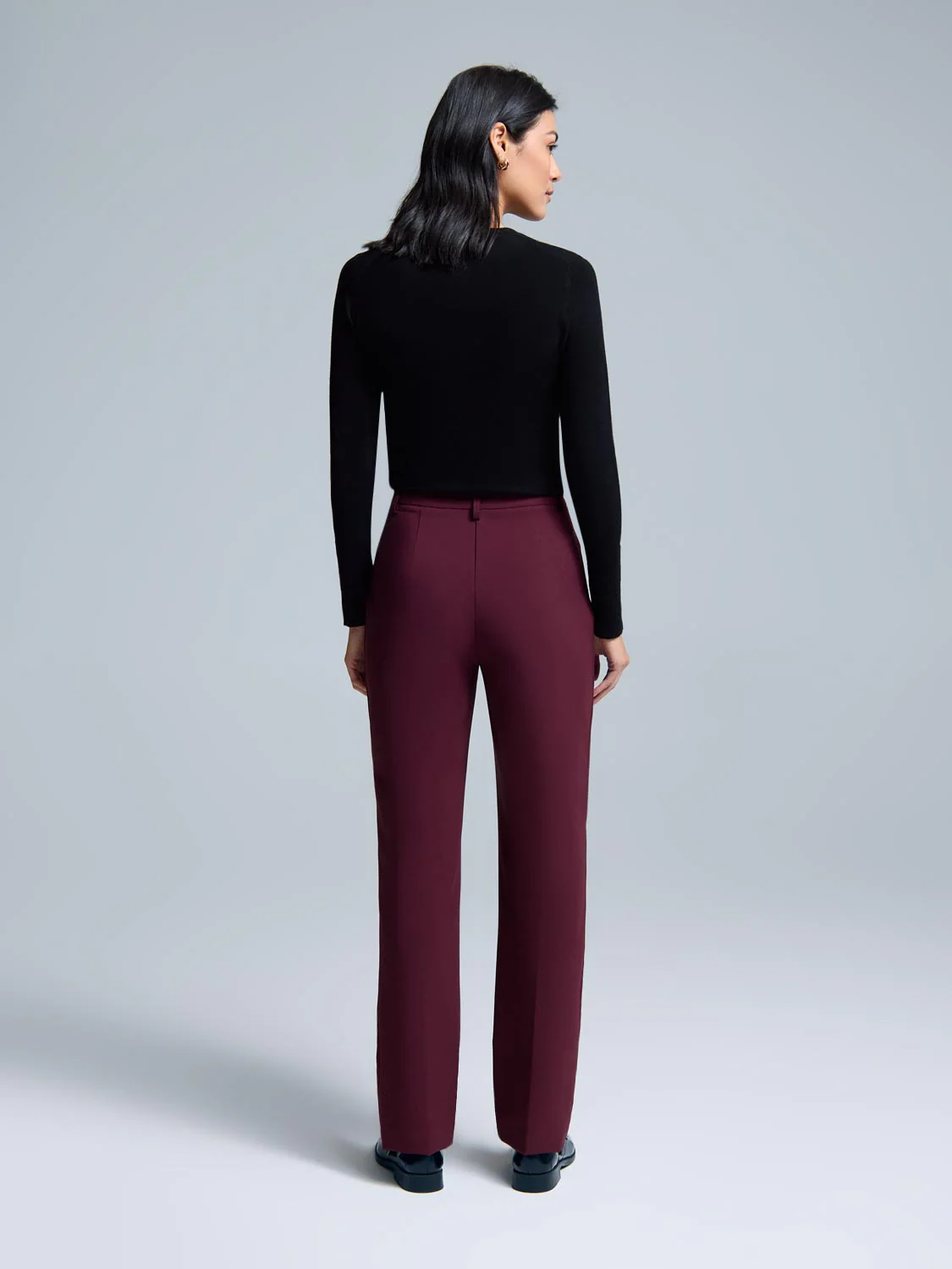 Mid-Rise Straight Leg Stretch Pants - Image 5