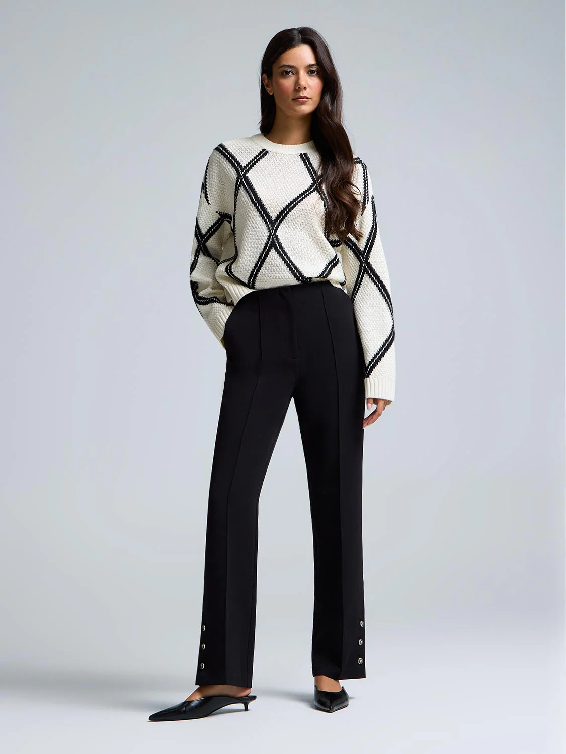 Pintuck Straight-Leg Pants - Image 2