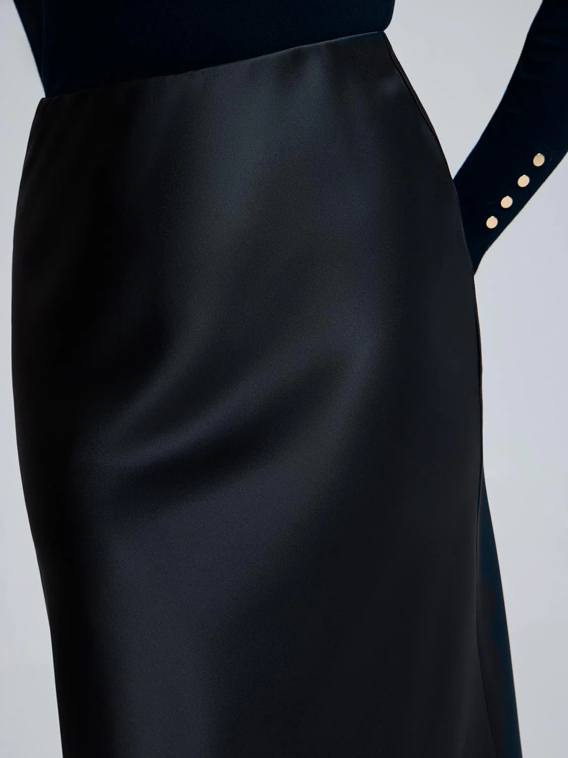 Bias-Cut Satin Skirt - Image 3