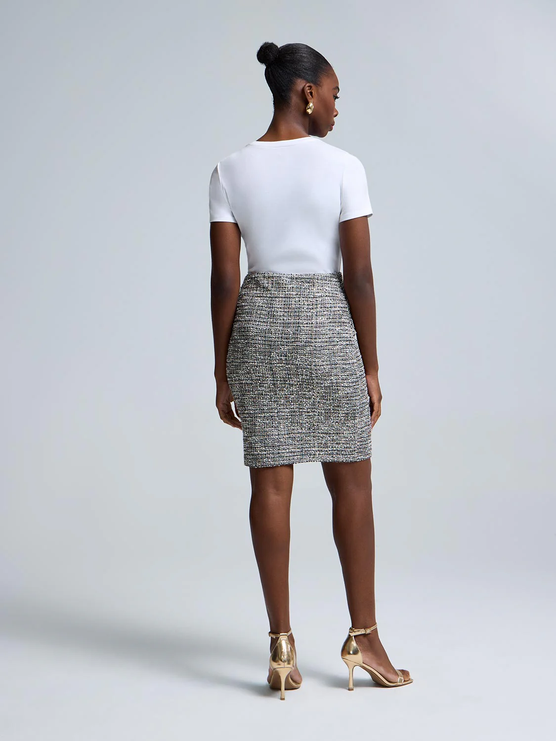 Sequin Boucle Midi Skirt - Image 4