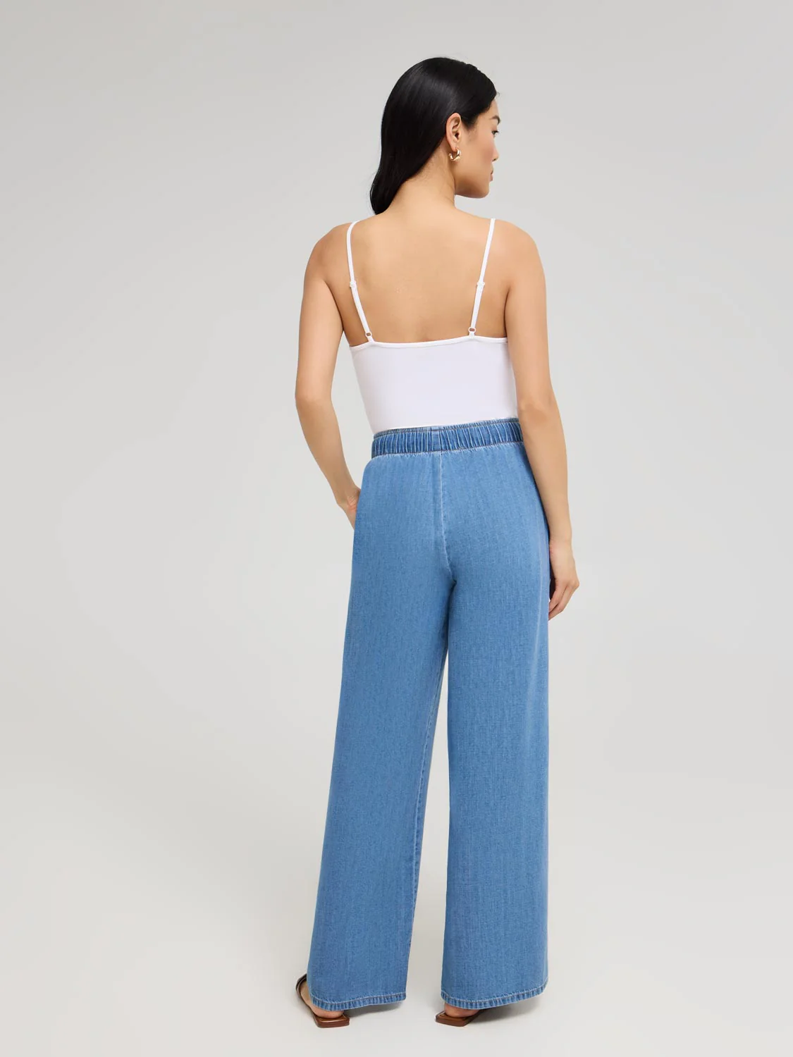 Denim Wide-Leg Pants - Image 4