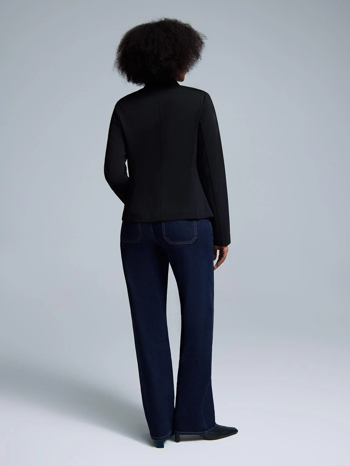 High Neck Button-Up Blazer - Image 8