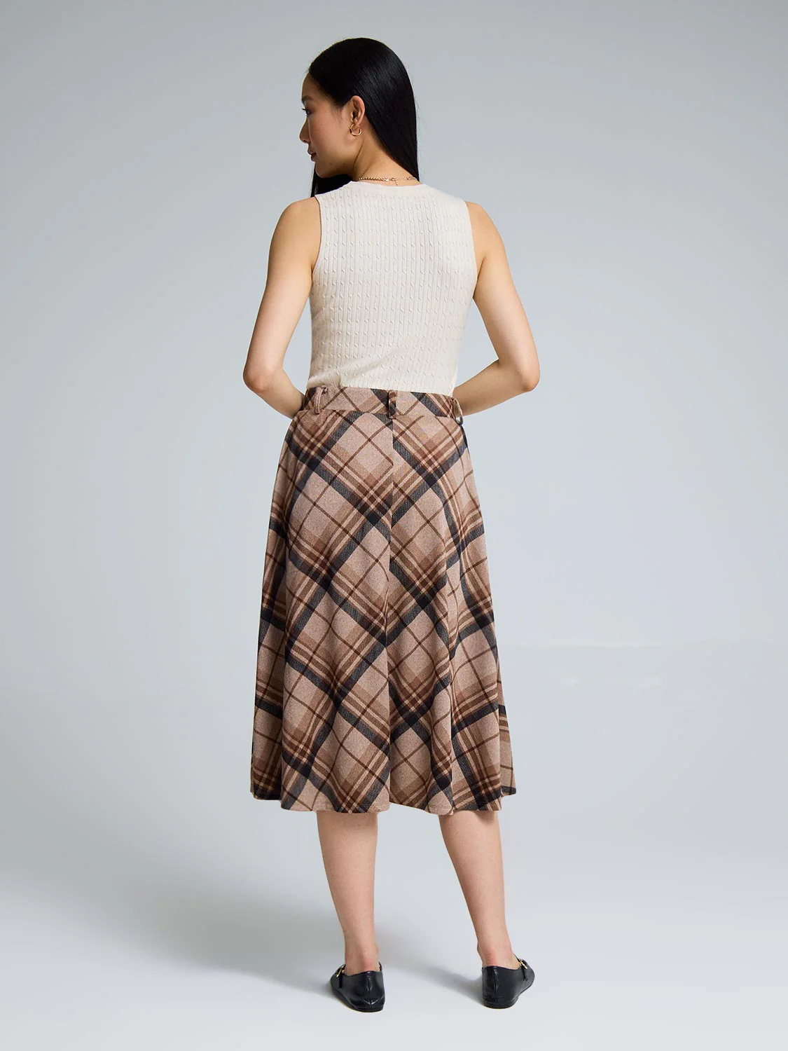 Plaid Circle Skirt - Image 5