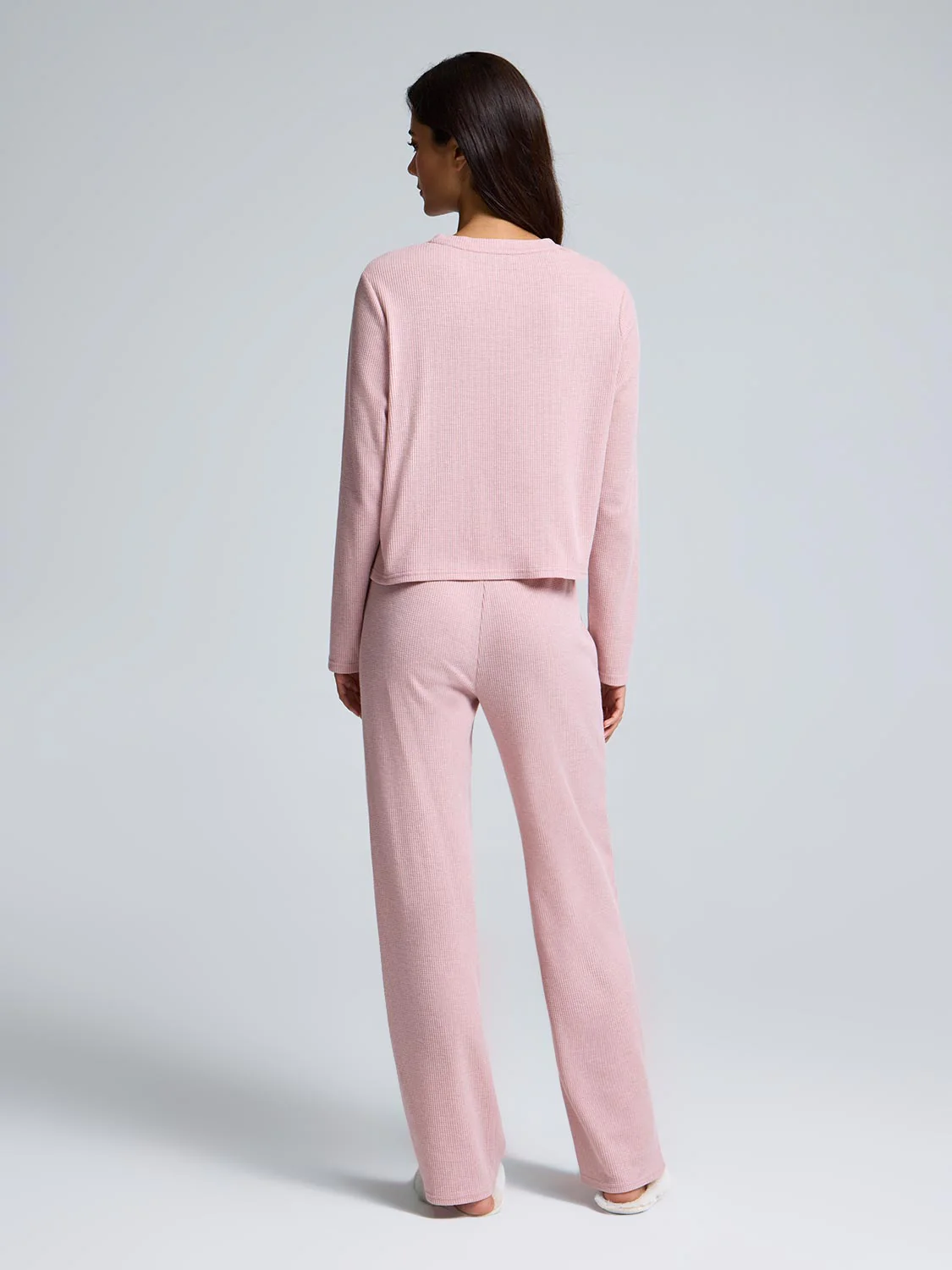 Waffle Knit Pajama Set - Image 2