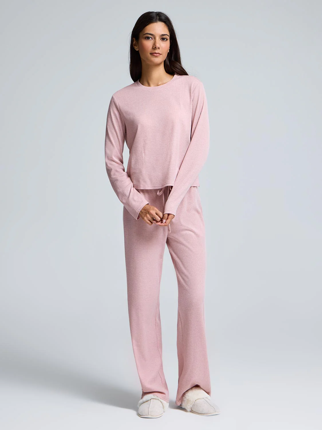 Waffle Knit Pajama Set - Image 3