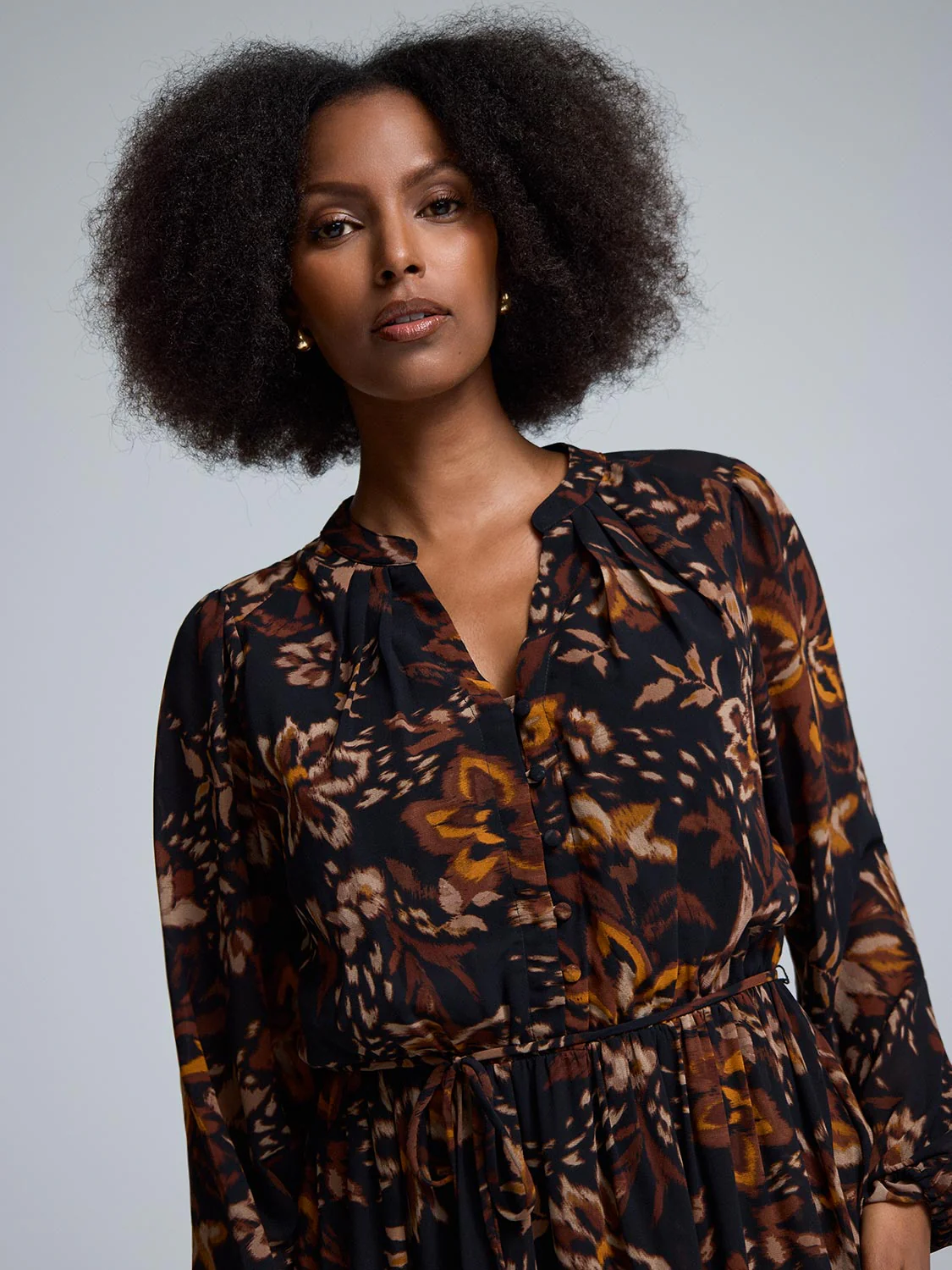 Floral Tiered Chiffon Maxi Dress - Image 3