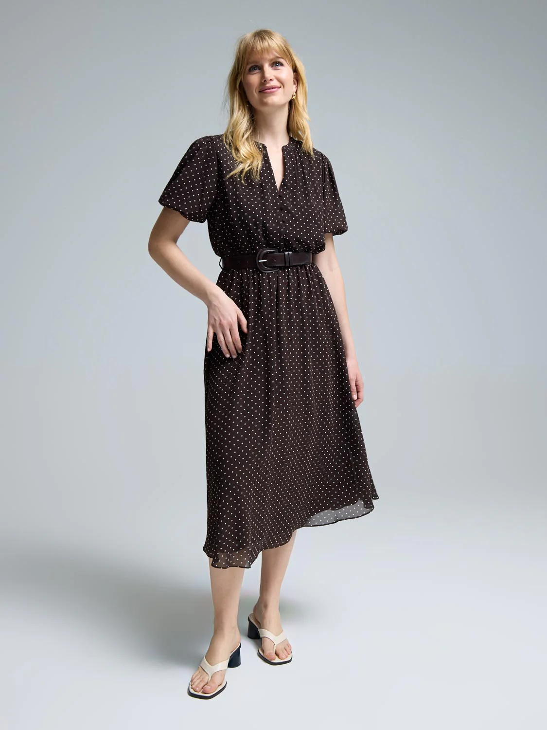 Polka Dot Midi Dress - Image 2