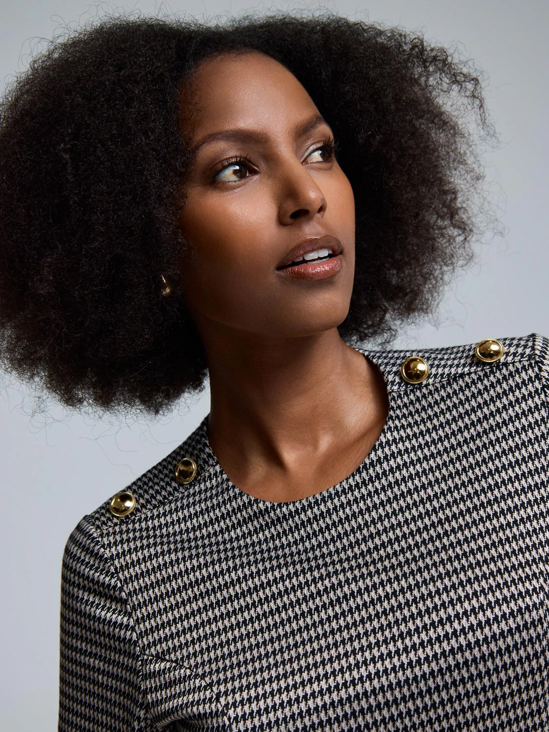 Belted Mini Check Dress - Image 3