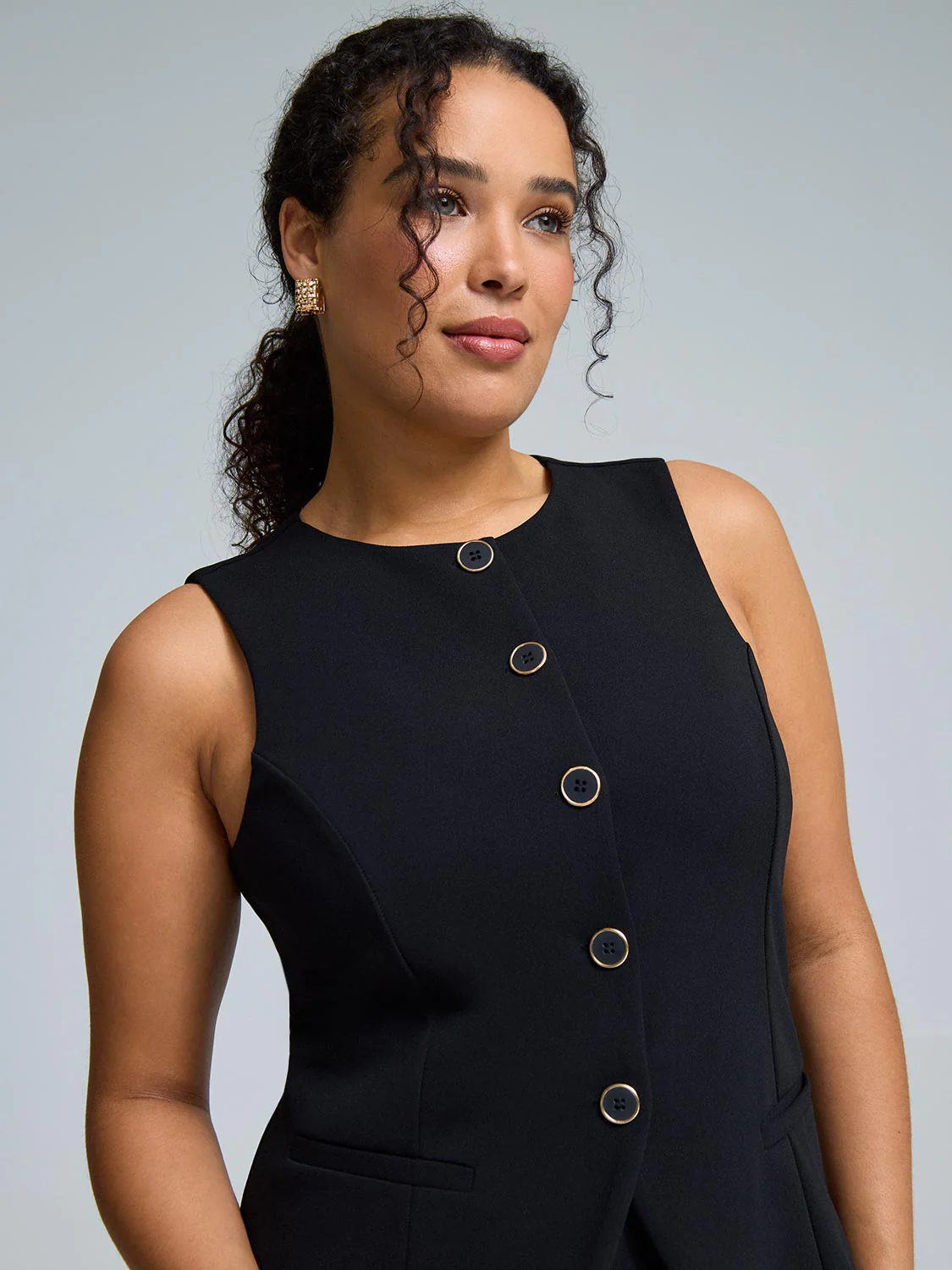 2-Fer Vest Sheath Dress - Image 5