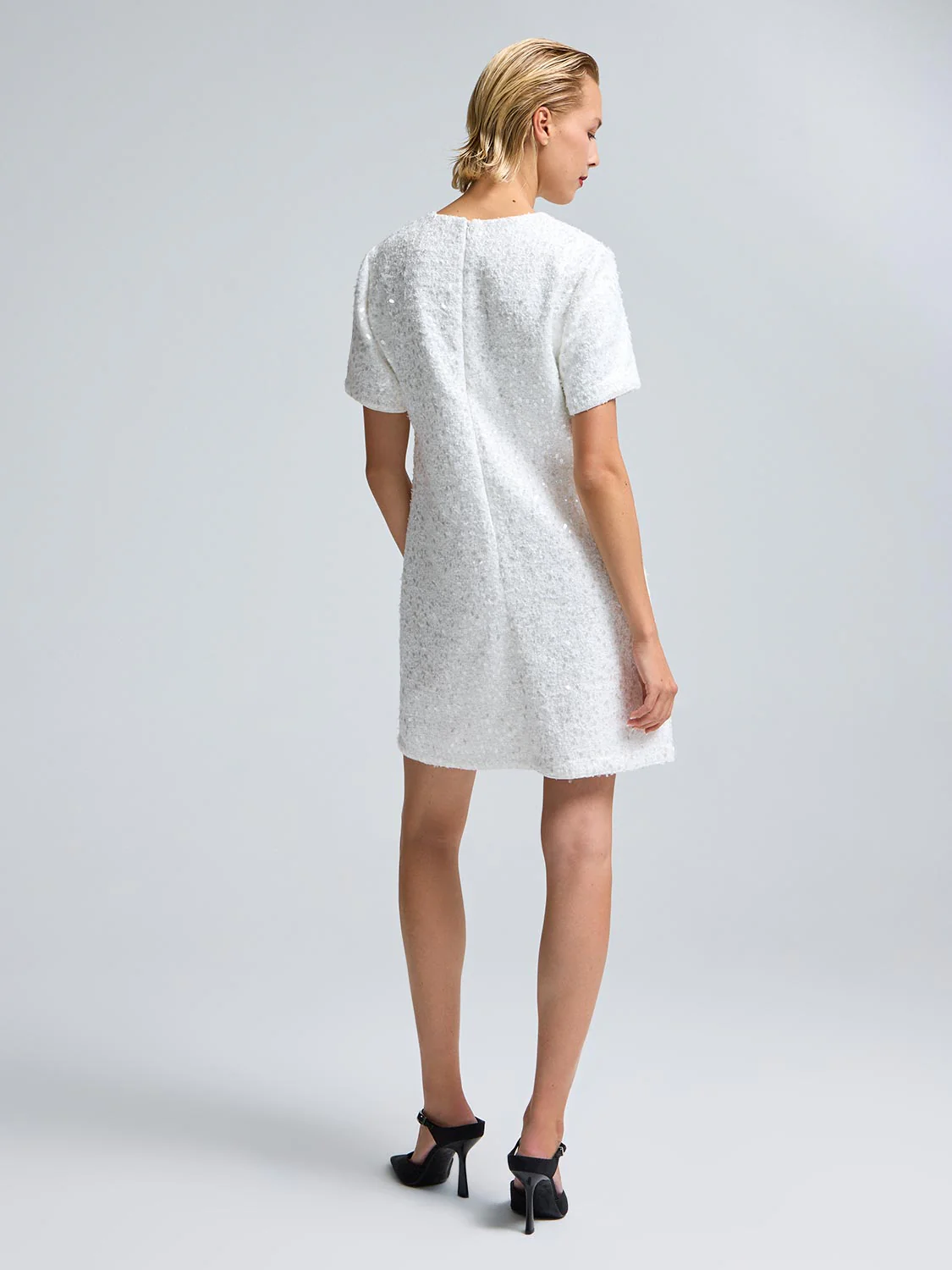 Sequin Boucle Mini Dress - Image 4
