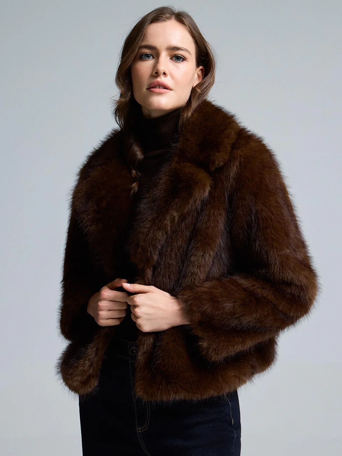 Short Faux Fur Jacket - Image 2