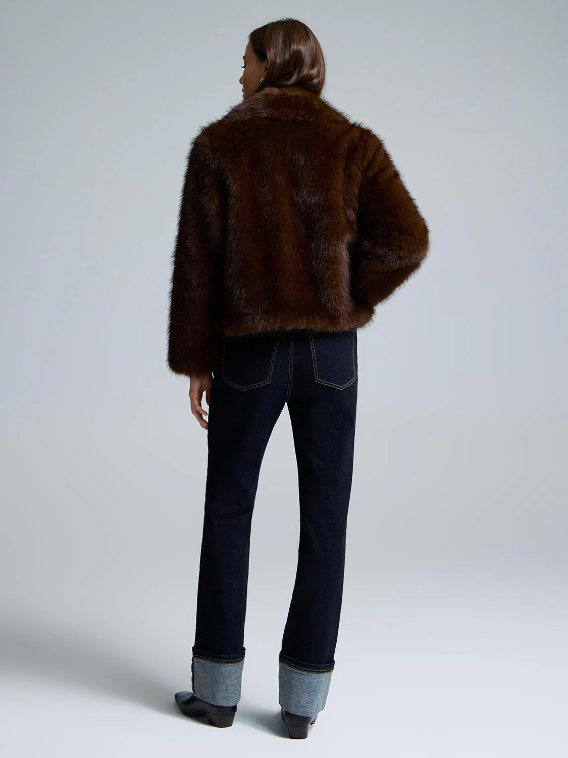 Short Faux Fur Jacket - Image 4