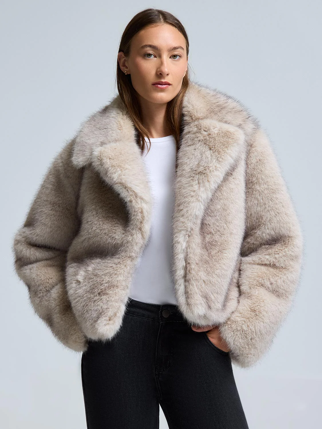 Short Faux Fur Jacket - Image 2