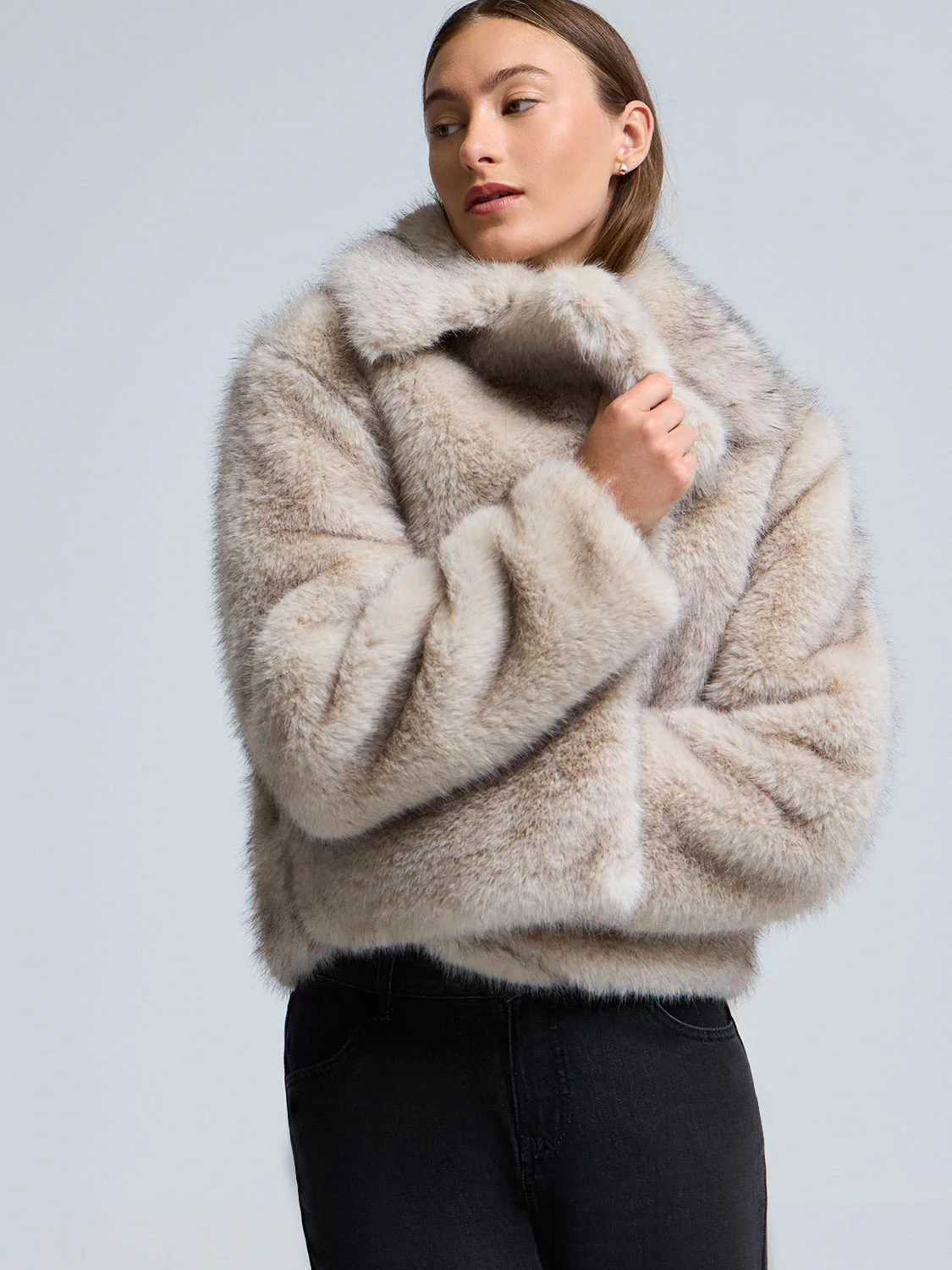 Short Faux Fur Jacket - Image 5