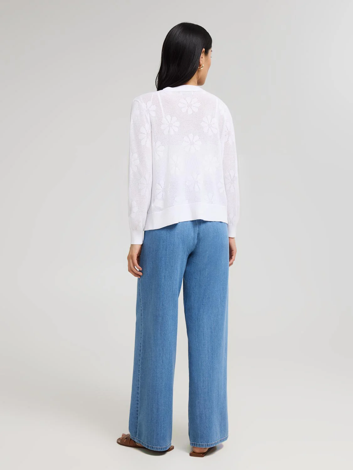 Open Pointelle Cardigan - Image 3