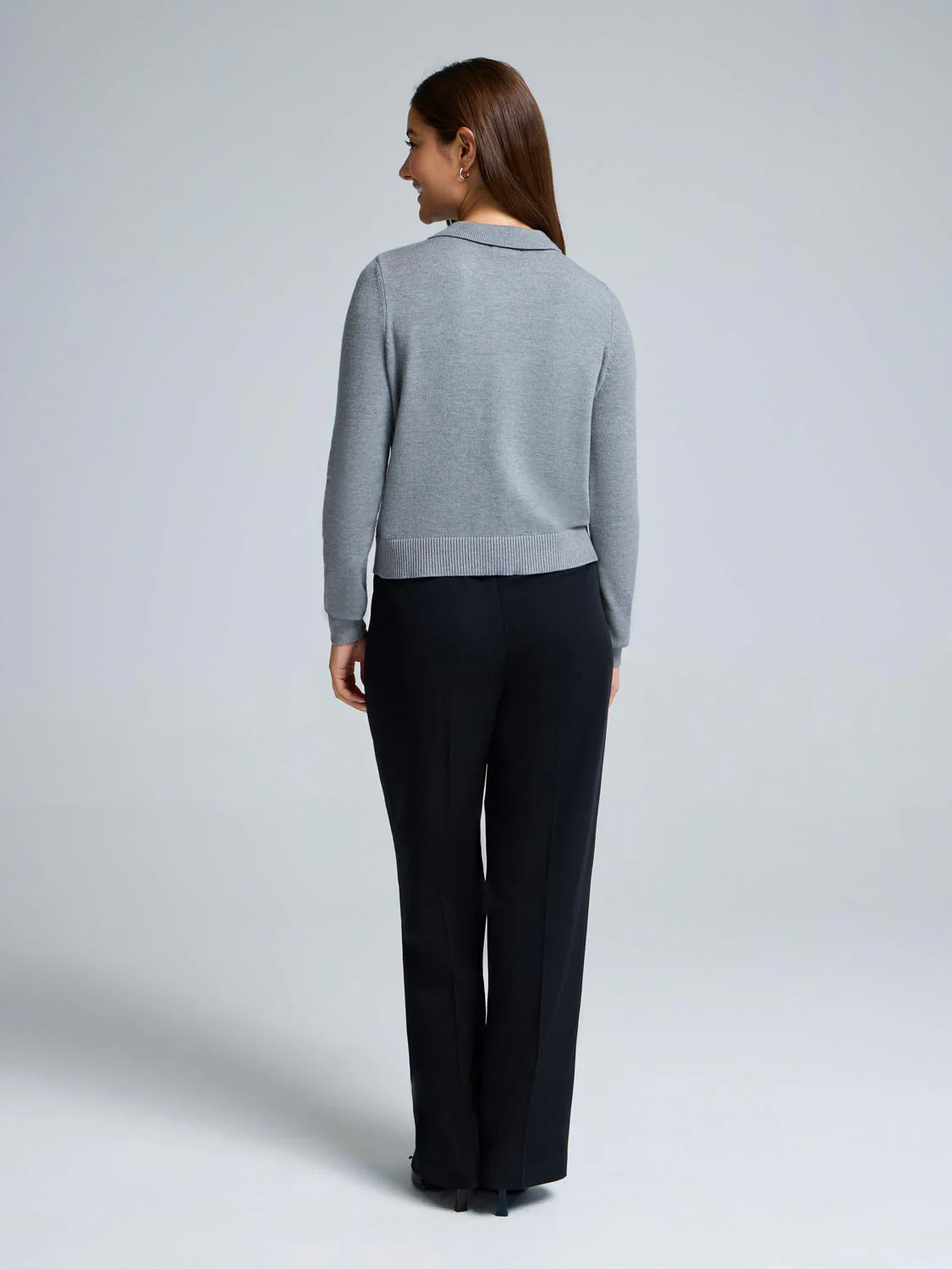 Bow-Button Collared Cardigan - Image 4
