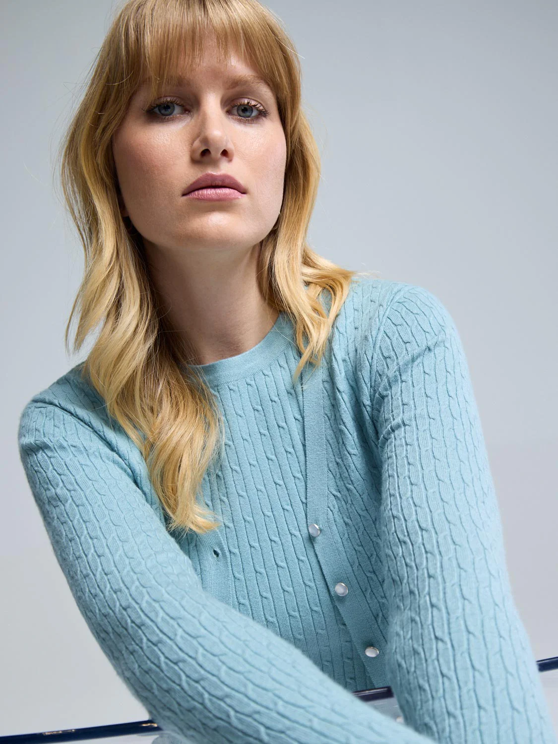 Cable Knit Button-Front Cardigan - Image 15