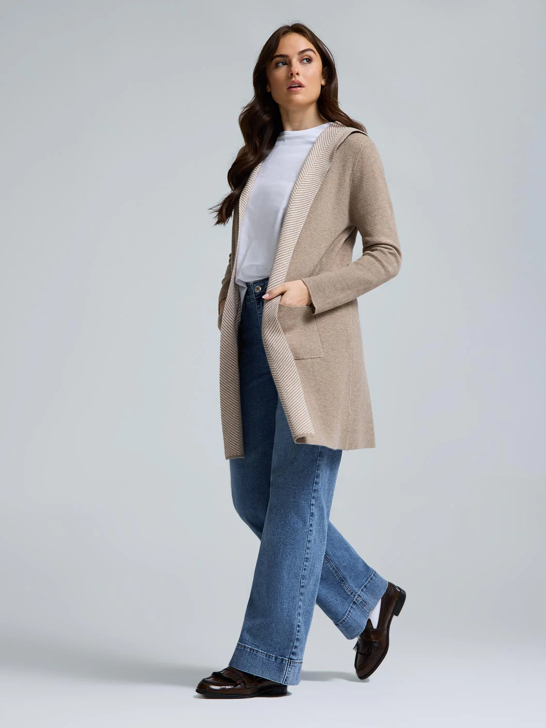 Hooded Jacquard Duster - Image 2