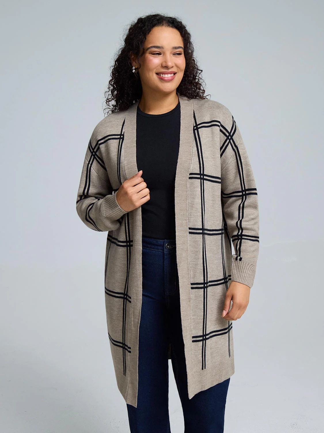 Jacquard Open Coatigan