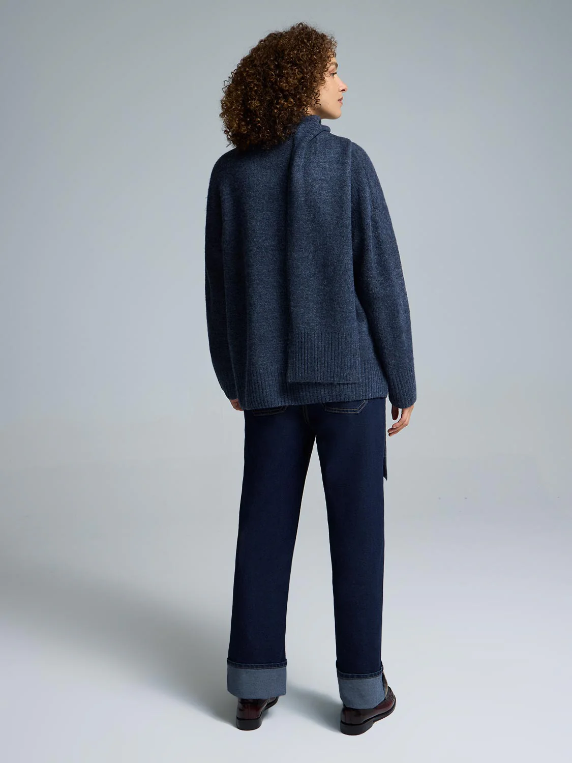 Duster Cardigan With Scarf - Image 3