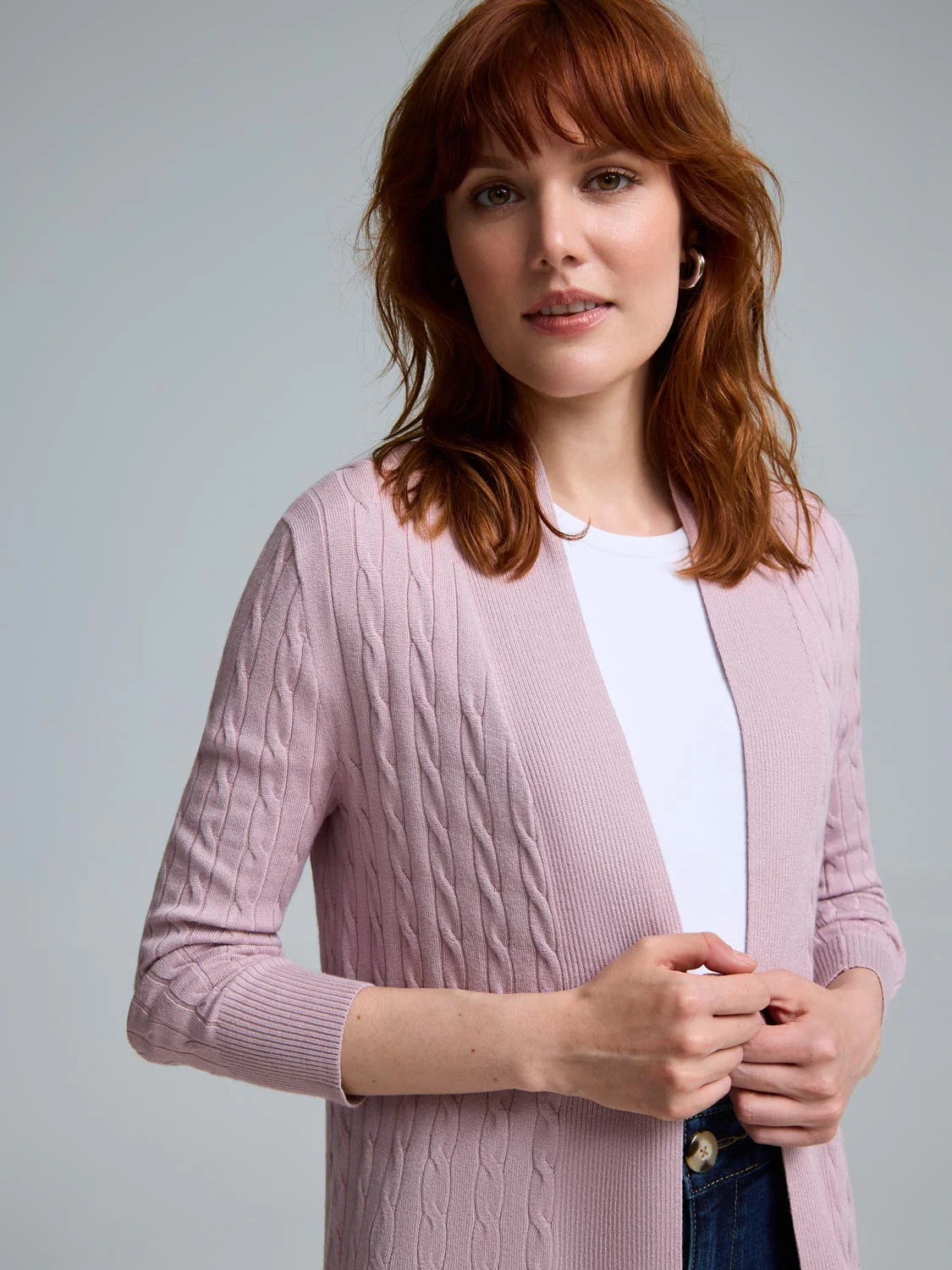 Mini Cable Long Cardigan - Image 2