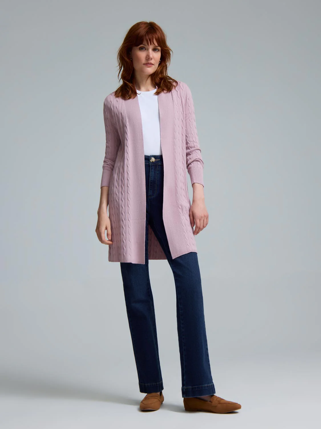 Mini Cable Long Cardigan - Image 3