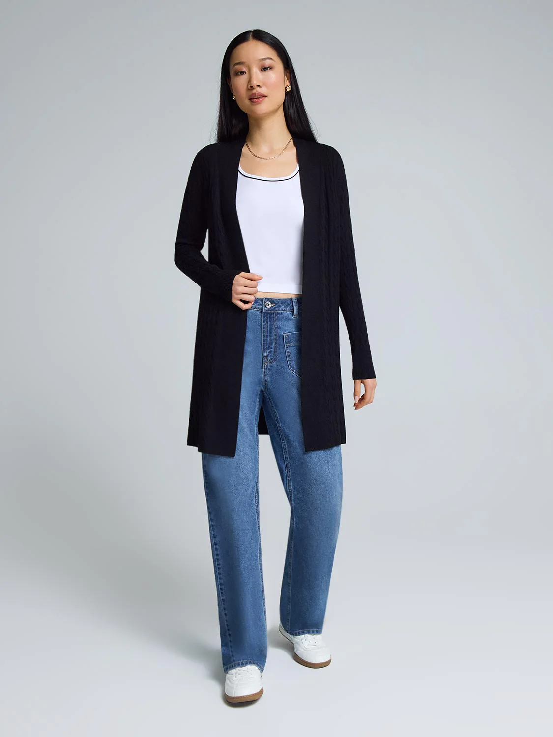 Mini Cable Long Cardigan - Image 5