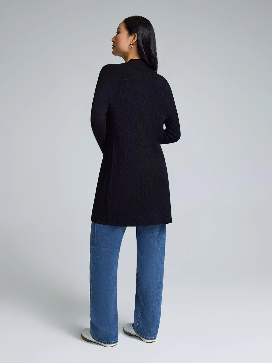 Mini Cable Long Cardigan - Image 9