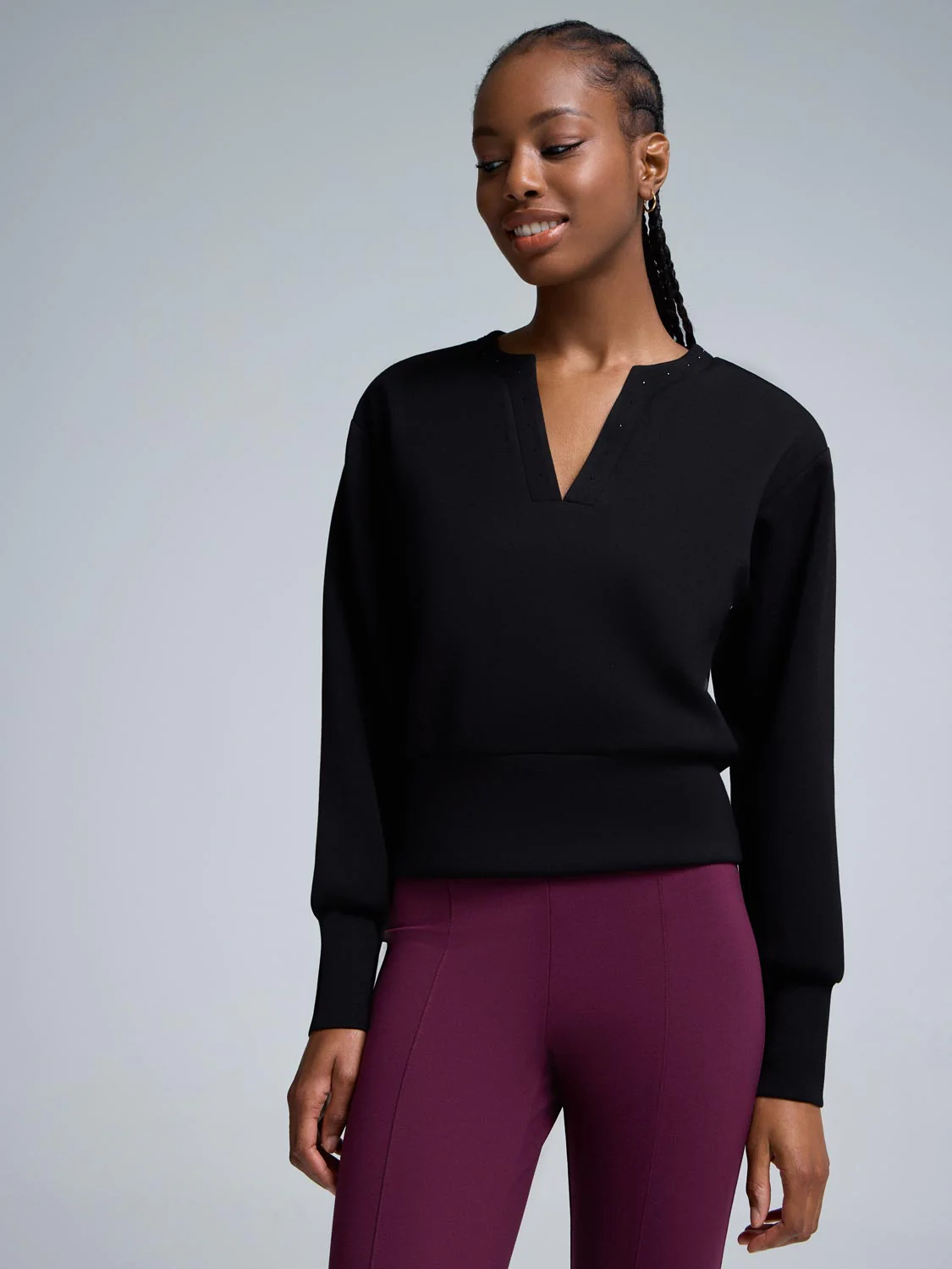 Embellished Cloud Fleece Cropped Sweatshirt - Image 3